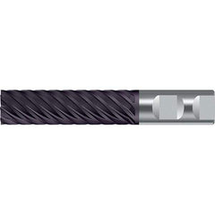 Walter-Prototyp - 25mm, 125mm LOC, 25mm Shank Diam, 188mm OAL, 8 Flute, Solid Carbide Square End Mill - TiAlN Finish, 45° Helix, Right Hand Cut, Right Hand Flute, Series MC122-W-X-K - Eagle Tool & Supply