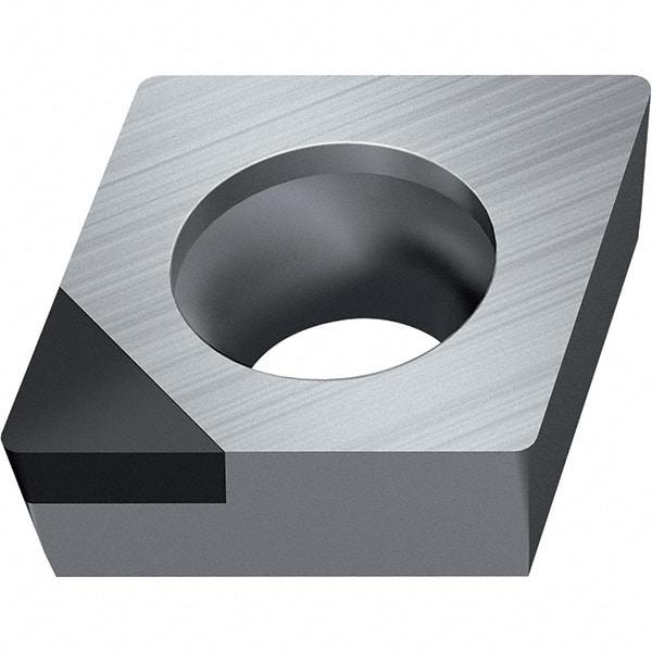 Walter - CCGW FS-1 Grade WDN10 Turning Insert - Polycrystaline Diamond Finish, 80° Rhombic, 12.7mm Inscr Circle, 4.76mm Thick, 0.8mm Corner Radius - Eagle Tool & Supply