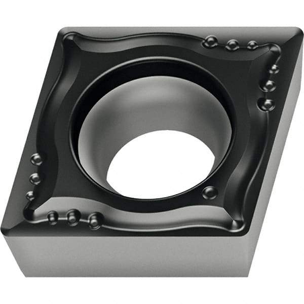 Walter - CPGT MM4 Grade WSM01 Turning Insert - TiAlN+Al2O3+(ZrN) Finish, 80° Rhombic, 9.53mm Inscr Circle, 3.97mm Thick, 0.8mm Corner Radius - Eagle Tool & Supply