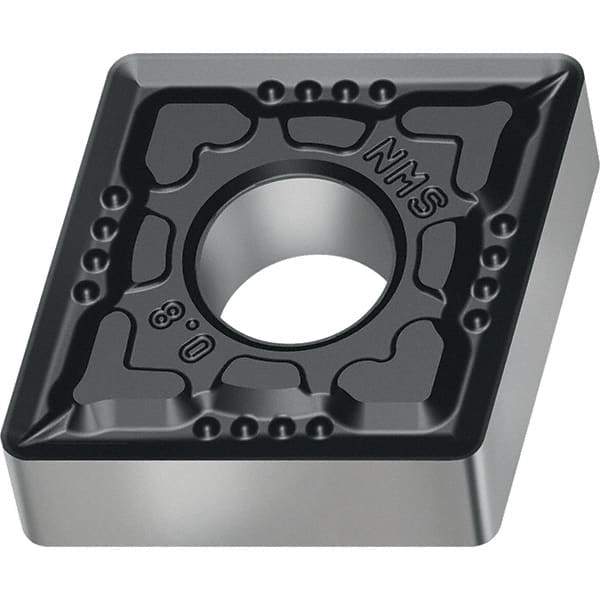 Walter - CNMG NMS Grade WSM10S Turning Insert - TiAlN+Al2O3+(Al) Finish, 80° Rhombic, 12.7mm Inscr Circle, 4.76mm Thick, 1.2mm Corner Radius - Eagle Tool & Supply