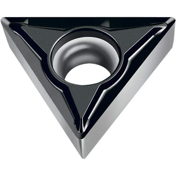 Walter - TCGT FM2 Grade WSM20S Turning Insert - TiAlN+Al2O3+(Al) Finish, 60° Triangle, 9.53mm Inscr Circle, 3.97mm Thick, 0.8mm Corner Radius - Eagle Tool & Supply