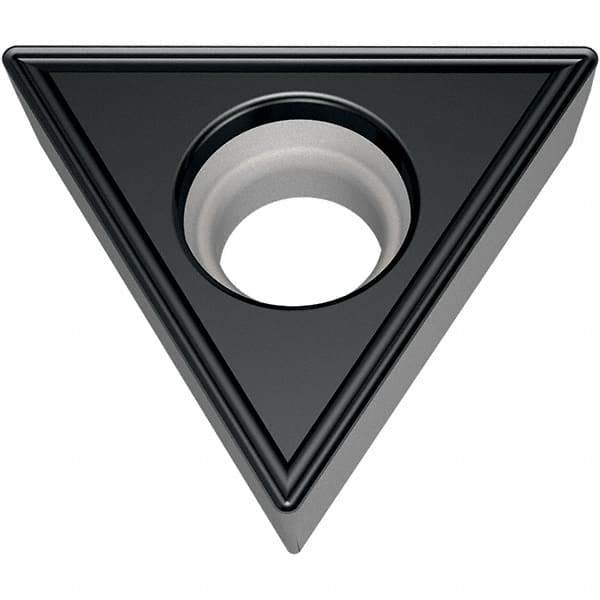 Walter - TCMT FM6 Grade WSM30S Turning Insert - TiAlN+Al2O3+(Al) Finish, 60° Triangle, 9.53mm Inscr Circle, 3.97mm Thick, 0.4mm Corner Radius - Eagle Tool & Supply