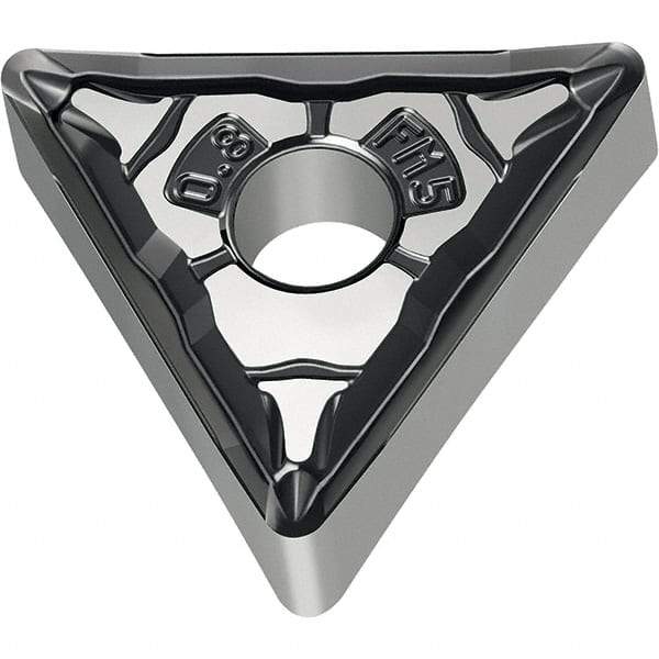 Walter - TNMG FM5 Grade WSM10S Turning Insert - TiAlN+Al2O3+(Al) Finish, 60° Triangle, 9.53mm Inscr Circle, 4.76mm Thick, 0.4mm Corner Radius - Eagle Tool & Supply