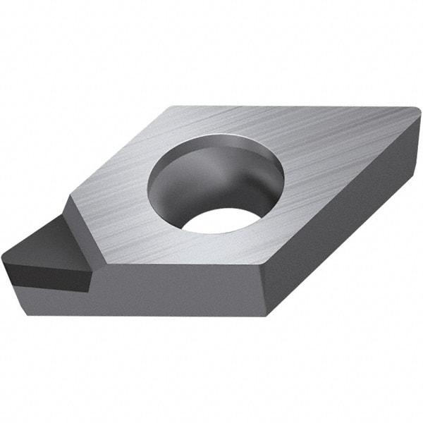 Walter - DPGW FS-1 Grade WDN10 Turning Insert - Polycrystaline Diamond Finish, 55° Rhombic, 9.53mm Inscr Circle, 3.97mm Thick, 0.8mm Corner Radius - Eagle Tool & Supply