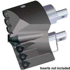 Kennametal - Series KSEM Plus, Head Connection FDS90, 101.6mm Max Diam Interchangeable Pilot Drill Head - KSEMP3400HPGM Pilot Drill, 34mm Pilot Drill Diam, 7 Nonpilot Inserts, 59.38mm Head Length - Eagle Tool & Supply