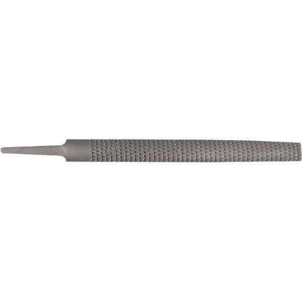 Stanley - 8" Long, Bastard Cut, Half Round American-Pattern File - Single Cut, 1/4" Overall Thickness - Eagle Tool & Supply