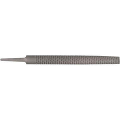 Stanley - 8" Long, Bastard Cut, Half Round American-Pattern File - Single Cut, 1/4" Overall Thickness - Eagle Tool & Supply