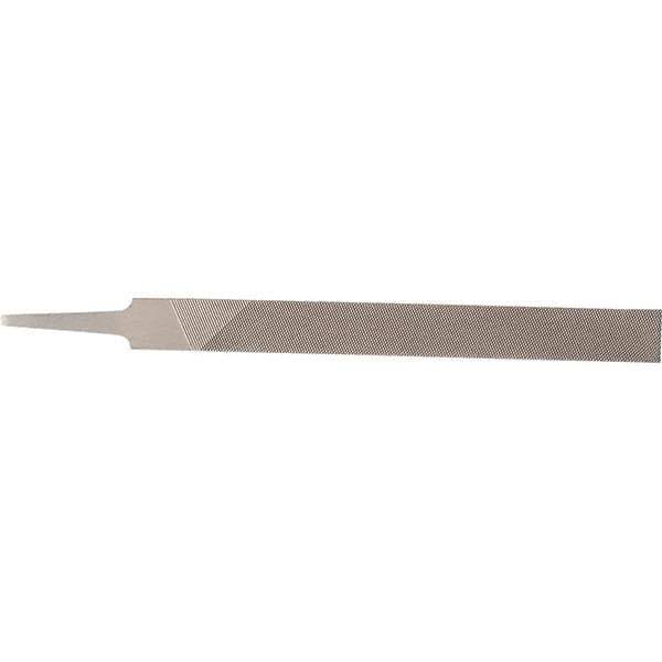 Stanley - 8" Long, Bastard Cut, Flat American-Pattern File - Double Cut, 0.13" Overall Thickness - Eagle Tool & Supply