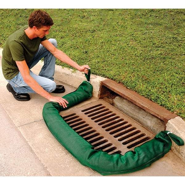 UltraTech - 1 Gal, 9' Long, 4" Diam, Woven Polymer/Sediment Filter Sock, Sediment - Stormwater & Construction, Green - Eagle Tool & Supply