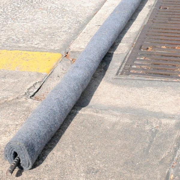 UltraTech - 3.3 Gal, 8' Long, 3" Diam, Ultra-X-TEX Trench Filter Boom - Stormwater & Construction, Gray - Eagle Tool & Supply