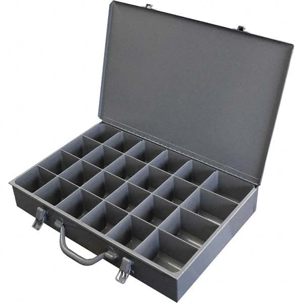 Durham - 24 Compartment Gray Small Parts Compartment Box - Eagle Tool & Supply