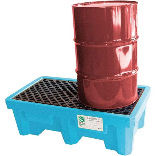 UltraTech - 66 Gal Sump, 3,000 Lb Capacity, 2 Drum, Polyethylene, Fluorinated P2 Spill Pallet, Fluorinated, No Drain - 53" Long x 29" Wide x 16-1/2" High - Eagle Tool & Supply