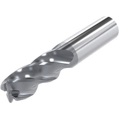 Niagara Cutter - 0.63", 4 Flute, Solid Carbide, 0.12" Corner Radius End Mill - 3-1/2" OAL, 30° Helix, Right Hand Flute, 1-1/4" LOC, Right Hand Cut - Eagle Tool & Supply