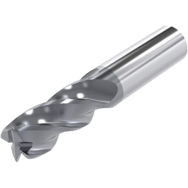 Niagara Cutter - 0.63", 4 Flute, Solid Carbide, 0.06" Corner Radius End Mill - 3-1/2" OAL, 30° Helix, Right Hand Flute, 1-1/4" LOC, Right Hand Cut - Eagle Tool & Supply