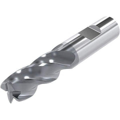 Niagara Cutter - 0.63", 4 Flute, Solid Carbide, 0.06" Corner Radius End Mill - 3-1/2" OAL, 30° Helix, Right Hand Flute, 1-1/4" LOC, Right Hand Cut - Eagle Tool & Supply