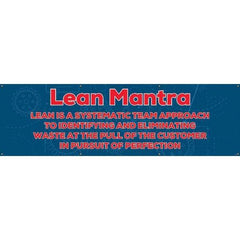 NMC - Banners Message Type: Safety Reinforcement & Motivational Legend: Lean Mantra - Eagle Tool & Supply