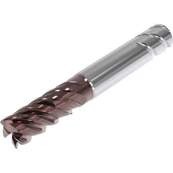 Seco - 16mm, 5 Flute, Single End, Solid Carbide, 0.5mm Corner Radius End Mill - 92mm OAL, 48° Helix, Right Hand Flute, 32mm LOC, Right Hand Cut, 42mm Extended Reach - Eagle Tool & Supply