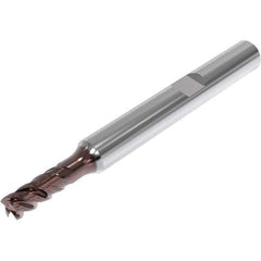 Seco - 4mm, 4 Flute, Single End, Solid Carbide, Corner Chamfer End Mill - 57mm OAL, 48° Helix, Right Hand Flute, 8mm LOC, Right Hand Cut, 13mm Extended Reach - Eagle Tool & Supply