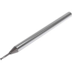 Seco - 1.5mm, 2 Flute, Single End, Solid Carbide, 0.15mm Corner Radius End Mill - 50mm OAL, 30° Helix, Right Hand Flute, 2.2mm LOC, Right Hand Cut, 12mm Extended Reach - Eagle Tool & Supply