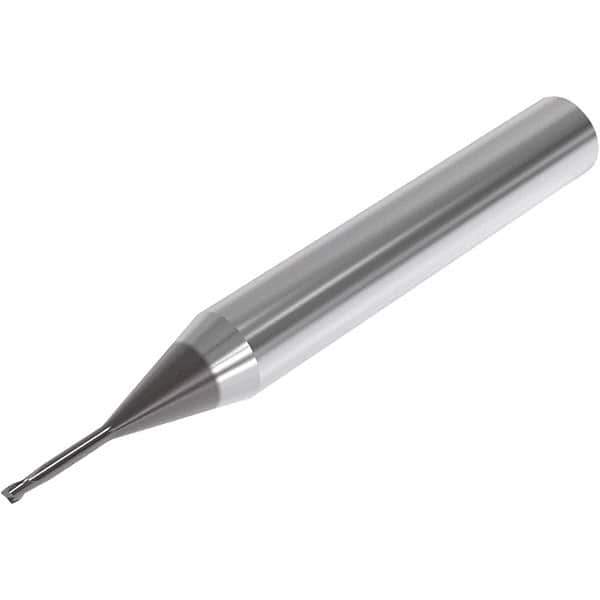 Seco - 1.5mm, 2 Flute, Single End, Solid Carbide, 0.15mm Corner Radius End Mill - 50mm OAL, 30° Helix, Right Hand Flute, 2.3mm LOC, Right Hand Cut, 10.5mm Extended Reach - Eagle Tool & Supply