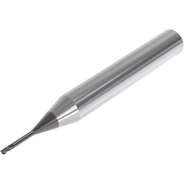 Seco - 1.2mm, 4 Flute, Single End, Solid Carbide, 0.1mm Corner Radius End Mill - 50mm OAL, 30° Helix, Right Hand Flute, 2.4mm LOC, Right Hand Cut, 8.4mm Extended Reach - Eagle Tool & Supply