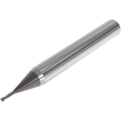 Seco - 1.8mm, 2 Flute, Single End, Solid Carbide, 0.15mm Corner Radius End Mill - 50mm OAL, 30° Helix, Right Hand Flute, 2.7mm LOC, Right Hand Cut, 5.4mm Extended Reach - Eagle Tool & Supply