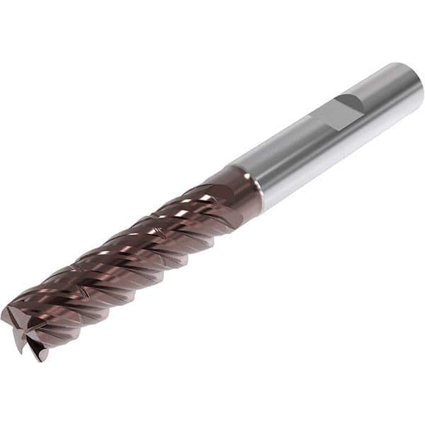 Seco - 20mm, 5 Flute, Single End, Solid Carbide, Corner Chamfer End Mill - 125mm OAL, 48° Helix, Right Hand Flute, 61mm LOC, Right Hand Cut, 72mm Extended Reach - Eagle Tool & Supply