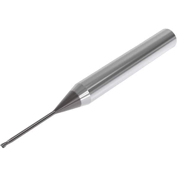Seco - 2mm, 2 Flute, Single End, Solid Carbide, 0.15mm Corner Radius End Mill - 80mm OAL, 30° Helix, Right Hand Flute, 3mm LOC, Right Hand Cut, 30mm Extended Reach - Eagle Tool & Supply