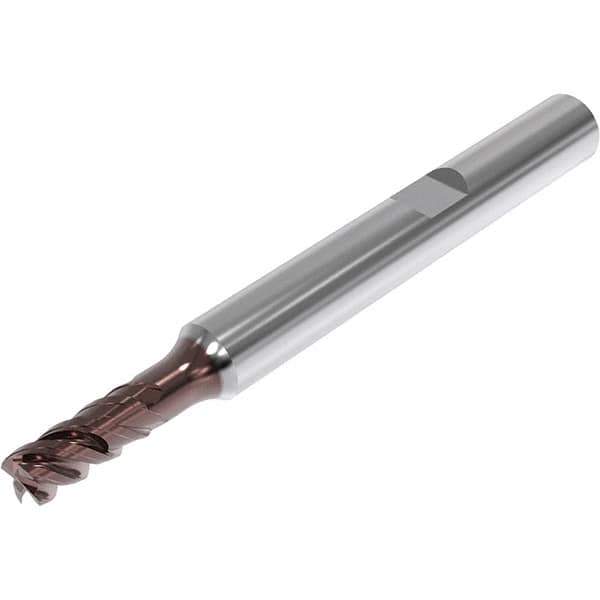 Seco - 5mm, 4 Flute, Single End, Solid Carbide, 0.2mm Corner Radius End Mill - 57mm OAL, 48° Helix, Right Hand Flute, 10mm LOC, Right Hand Cut, 16mm Extended Reach - Eagle Tool & Supply