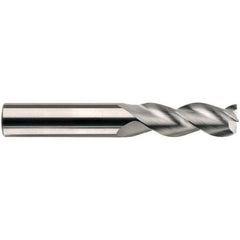 SGS - 12mm, 3 Flute, Single End, Solid Carbide, 0.0984" Corner Radius End Mill - 100mm OAL, 38° Helix, 48mm LOC, Right Hand Cut - Eagle Tool & Supply