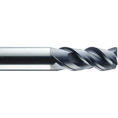 SGS - 10mm, 3 Flute, Single End, Solid Carbide, 0.0591" Corner Radius End Mill - 72mm OAL, 27mm LOC, Right Hand Cut - Eagle Tool & Supply