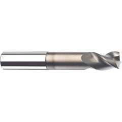 SGS - 12mm, 3 Flute, Single End, Solid Carbide, 0.1181" Corner Radius End Mill - 100mm OAL, 38° Helix, 16mm LOC, Right Hand Cut - Eagle Tool & Supply