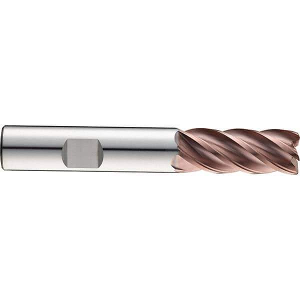 SGS - 12mm, 5 Flute, Single End, Solid Carbide, 0.03" Corner Radius End Mill - 83mm OAL, 37° Helix, 12mm LOC, Right Hand Cut - Eagle Tool & Supply