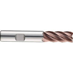 SGS - 12mm, 5 Flute, Single End, Solid Carbide, 0.0787" Corner Radius End Mill - 83mm OAL, 37° Helix, 12mm LOC, Right Hand Cut - Eagle Tool & Supply