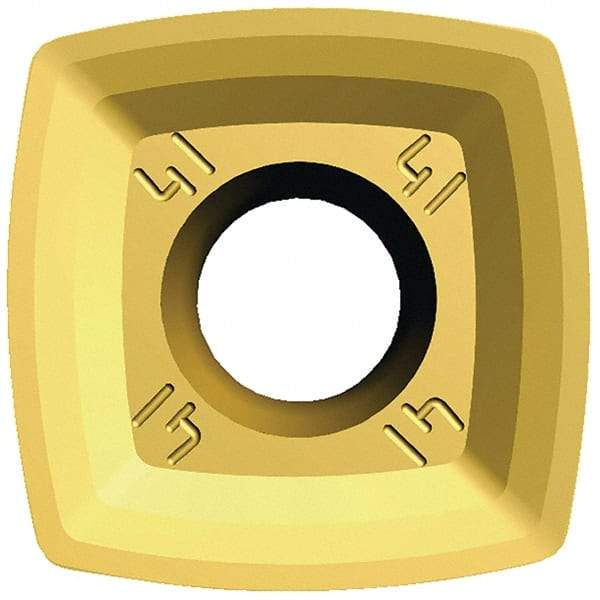 Kennametal - XDLT120508 D41 Grade KCSM40 Carbide Milling Insert - TiN Finish, 5.56mm Thick, 1/2" Inscribed Circle, 0.8mm Corner Radius - Eagle Tool & Supply