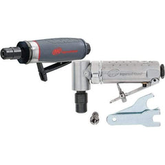 Ingersoll-Rand - 1/4" Collet, Straight Handle, Air Straight Die Grinder - 25,000 RPM, Rear Exhaust, 25 CFM, 0.4 hp, 1/4" Inlet - Eagle Tool & Supply