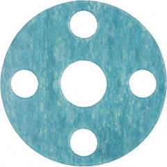 Value Collection - 4" Pipe, 4-1/2" ID x 9" OD Flange Gasket - Aramid Fiber with Buna-N Binder, Blue, 1/16" Thick - Eagle Tool & Supply