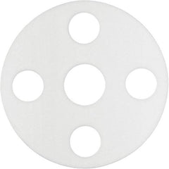 Value Collection - 1-1/2" Pipe, 1-29/32" ID x 6-1/8" OD Flange Gasket - PTFE Plastic, White, 1/8" Thick - Eagle Tool & Supply