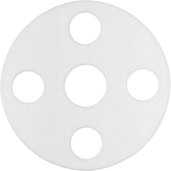 Value Collection - 6" Pipe, 6-5/8" ID x 11" OD Flange Gasket - PTFE Plastic, White, 1/16" Thick - Eagle Tool & Supply