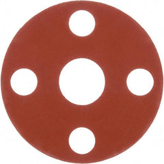 Value Collection - 2-1/2" Pipe, 2-7/8" ID x 7" OD Flange Gasket - Silicone Rubber, Red, 1/16" Thick - Eagle Tool & Supply