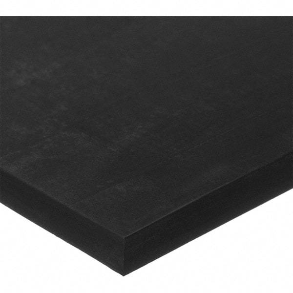 Value Collection - 12" Long, 12" Wide, Viton Rubber Foam Sheet - 75A Durometer, Black, -10 to 400°F, 1,000 psi Tensile Strength, Plain Backing - Eagle Tool & Supply