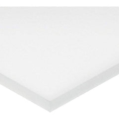 Value Collection - 1/8" Thick x 1' Wide x 1' Long, ePTFE Sheet - White, General Purpose Grade - Eagle Tool & Supply