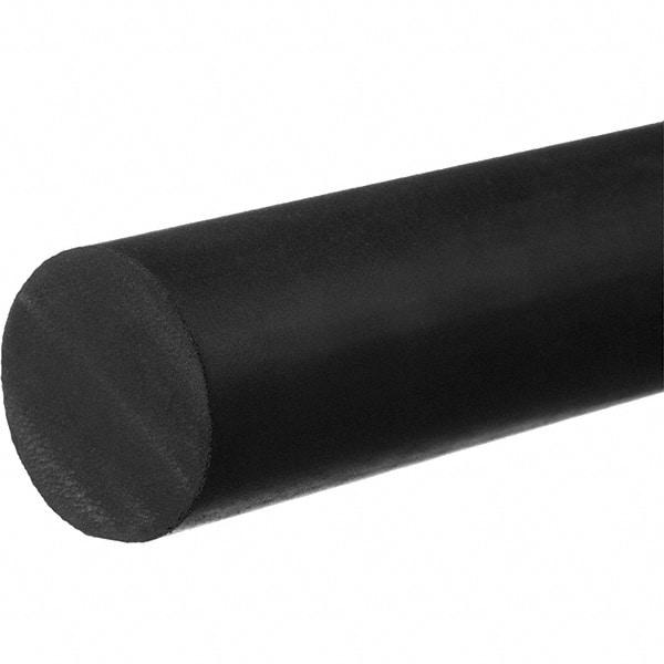 Value Collection - 5' Long, Hard Round Viton Cord - 3/16" Diam, Black - Eagle Tool & Supply