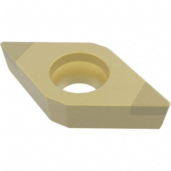 Seco - DCGW32.51 Grade CH3515 PCBN Turning Insert - TiAlN Finish, Diamond, 0.38" Inscr Circle, 3.97mm Thick, 0.02" Corner Radius - Eagle Tool & Supply