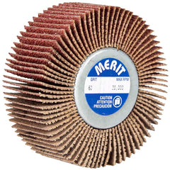 Norton - 3" Diam x 1" Face Width, Coarse Aluminum Oxide Coated Mounted Flap Wheel - Eagle Tool & Supply