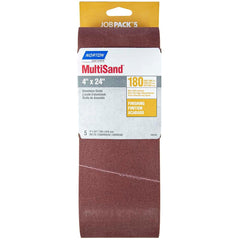 Norton - 4" Wide x 24" OAL, 180 Grit, Aluminum Oxide Abrasive Belt - Eagle Tool & Supply