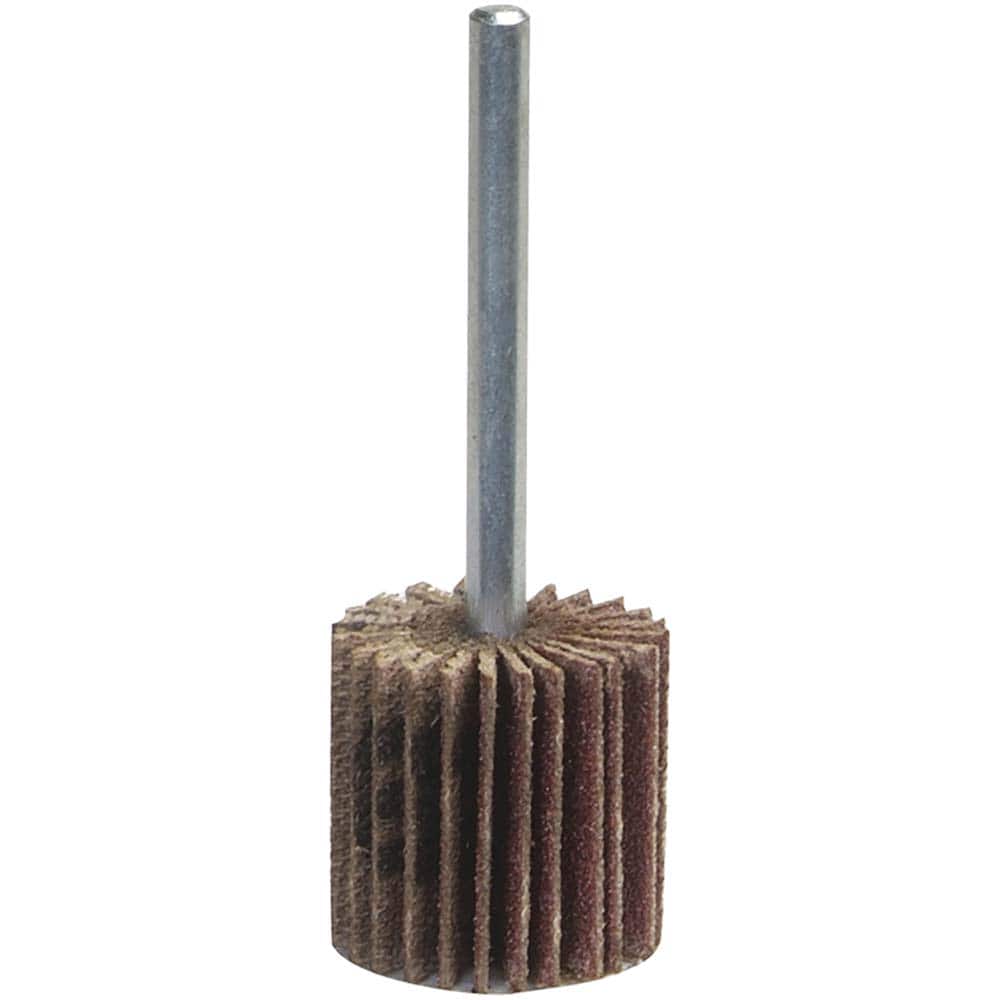 Norton - 2" Diam x 1" Face Width, Coarse Aluminum Oxide Coated Mounted Flap Wheel - Eagle Tool & Supply