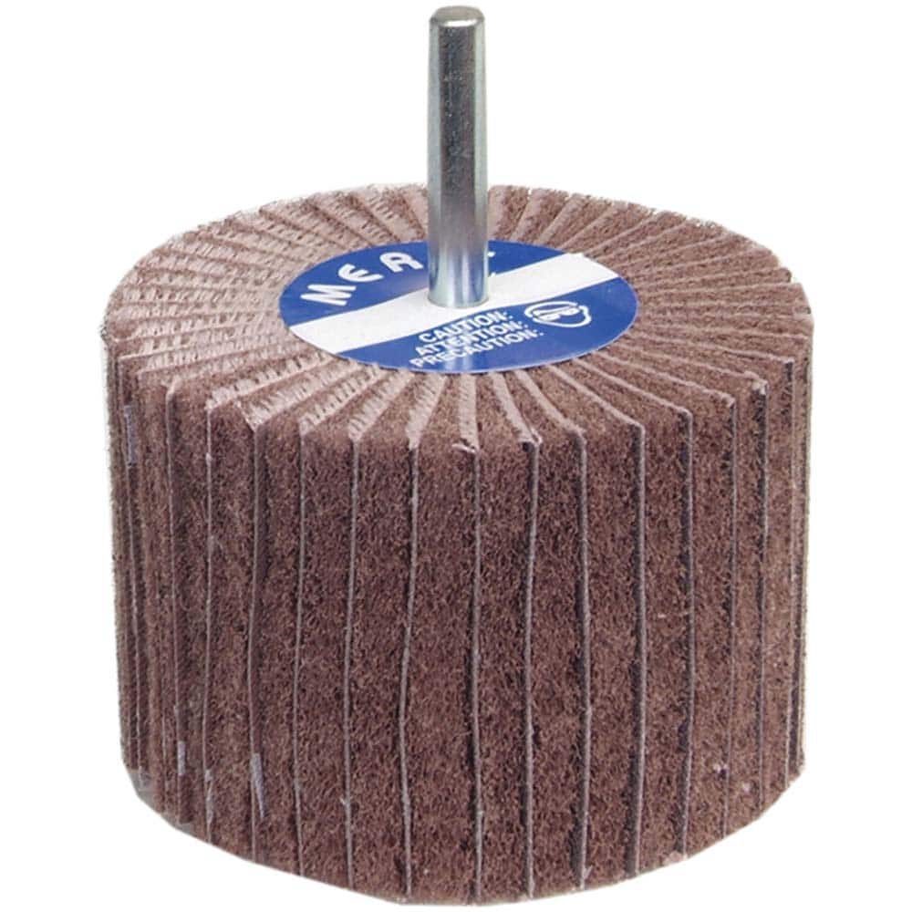 Norton - 4" Diam x 1" Face Width, Very Fine Aluminum Oxide Nonwoven Mounted Flap Wheel - Eagle Tool & Supply