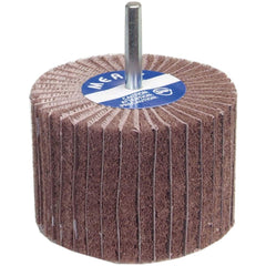 Norton - 4" Diam x 1" Face Width, Very Fine Aluminum Oxide Nonwoven Mounted Flap Wheel - Eagle Tool & Supply