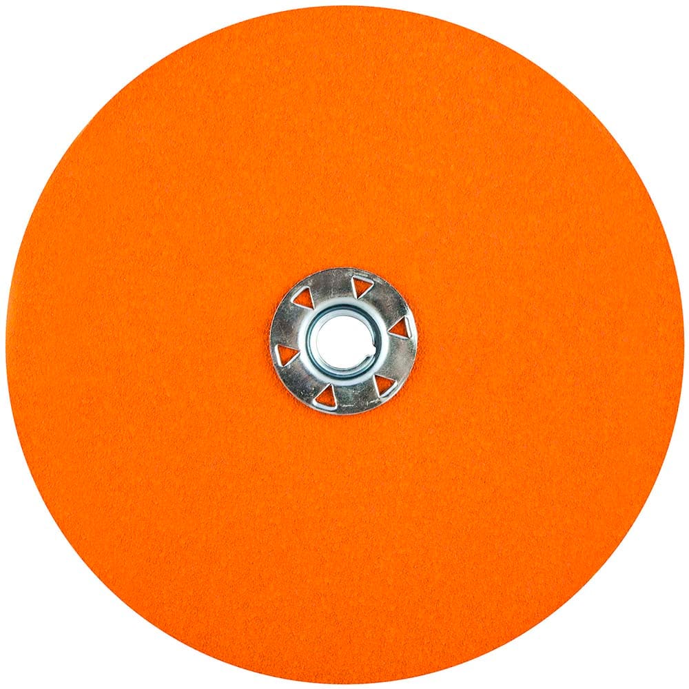 Norton - 7" Diam, 5/8" Hole, 80 Grit Ceramic Alumina Fiber Disc - Eagle Tool & Supply